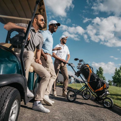 Group of people on golf course